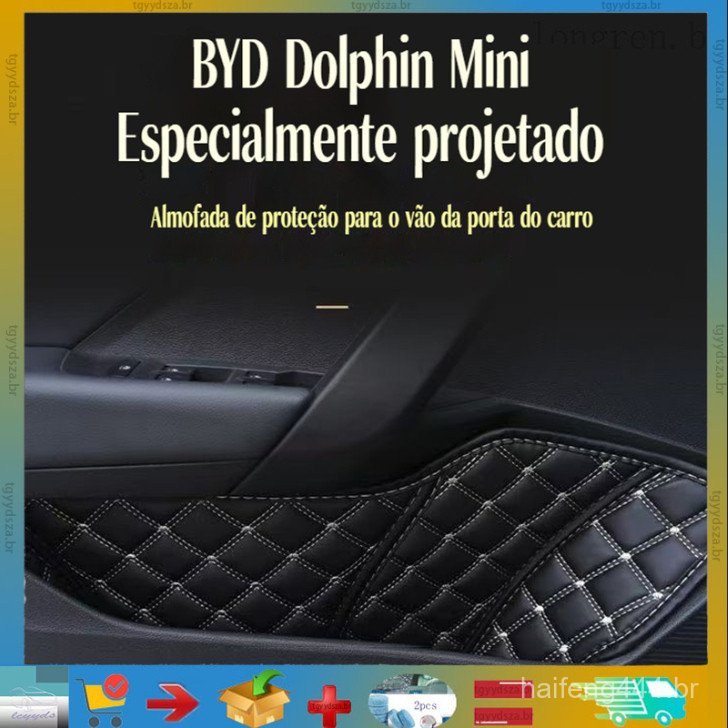 Protetor de Tapete para Armazenamento e Acabamento da Porta Interna do Carro para BYD Dolphin Mini Edição Especial