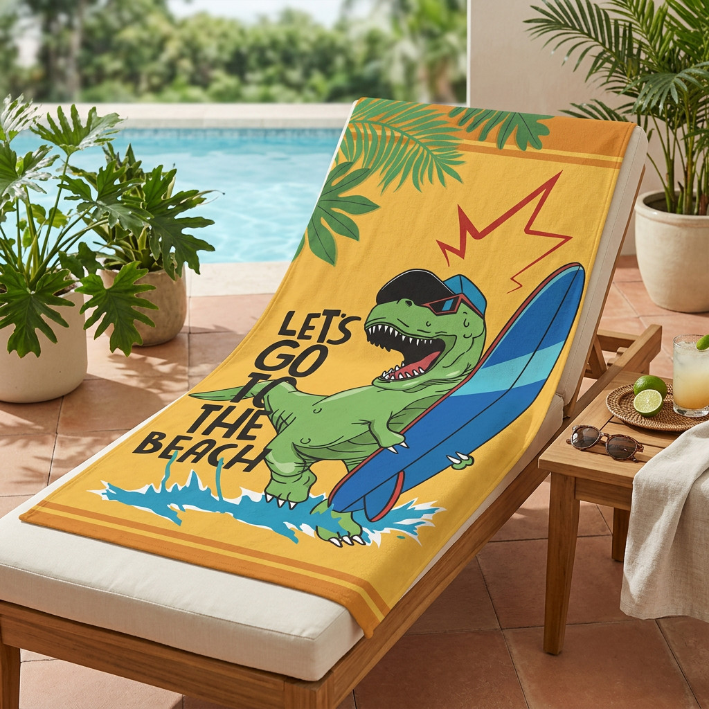 Toalha Infantil Gigante Banho e Praia Algodão Estampada Dinossauro Fundo do Mar Heróis Unicórnio