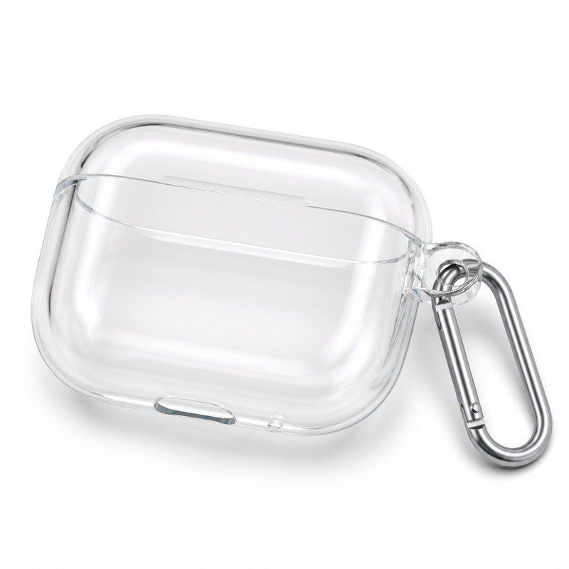 Capa Cristal AirPods Pro e 5, Somente Capa, Anti-impacto com Gancho, Compatível com AirPods 5 e Pro 1/2/3