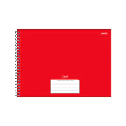 Caderno De Desenho Universitario Stiff 80 folhas - Jandaia Capa:Vermelho