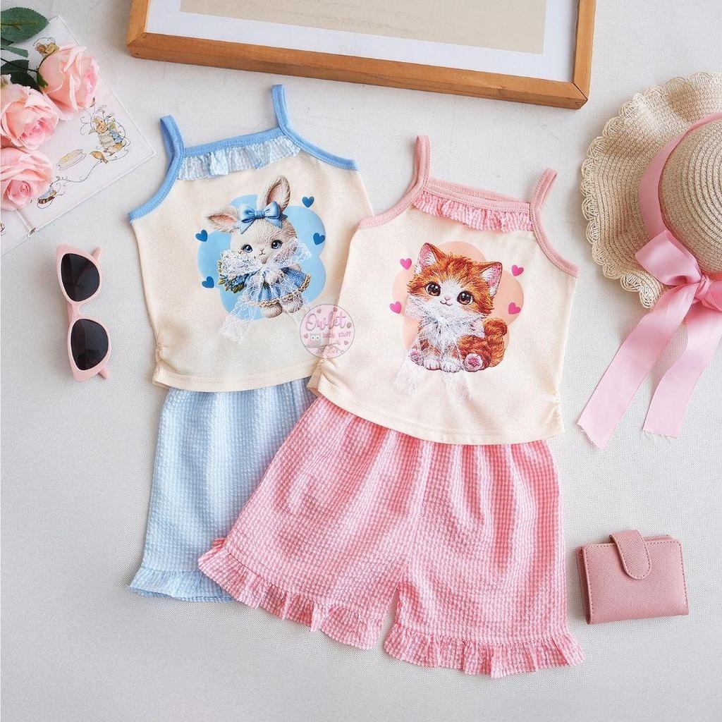 OWLET-Terno Feminino-St cat-Motivo 3D-top Com Alça singlet