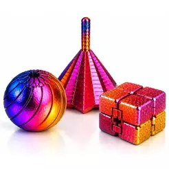 Kit Fidget Toy 3D Bola Estrela e Cubo Anti Stress Ansiedade TDAH Autismo TEA Brinquedo Infantil
