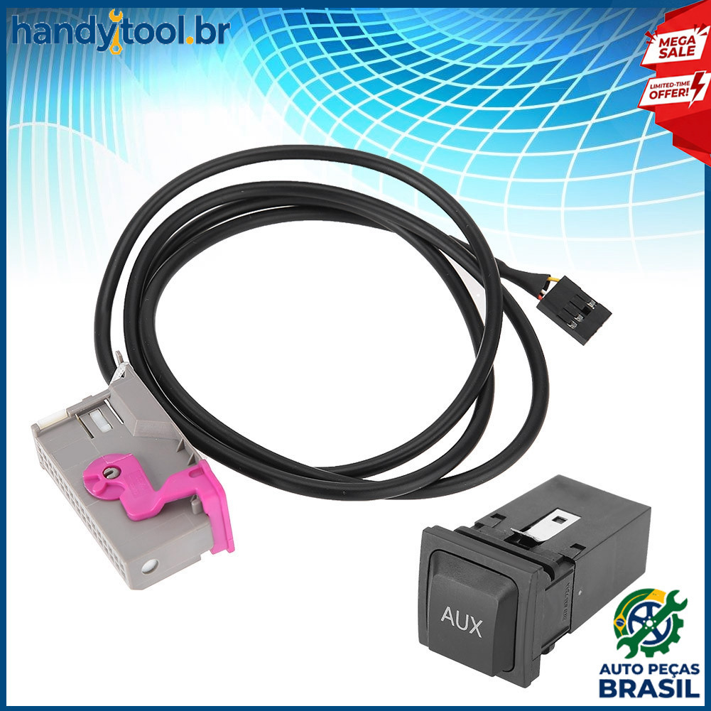 Cabo de entrada aux para carro, receptor de áudio aux para linha de carro para audi a3 a4 a6 b7 a8 tt r8 com