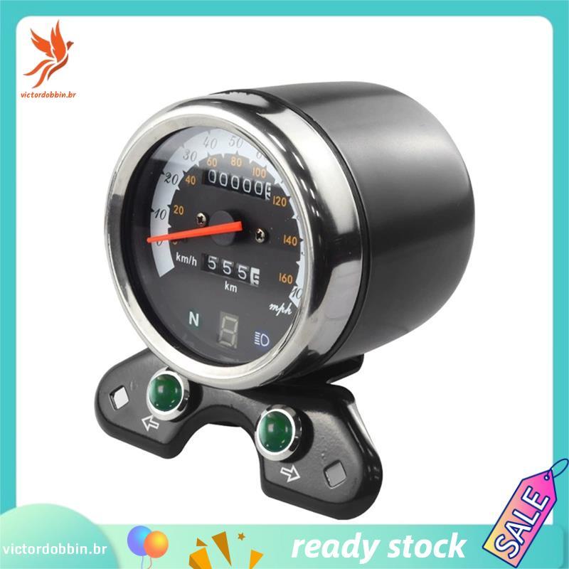 [victordobbin.br] Medidor Universal De Velocímetro De Motocicleta , Odômetro Para Instrumento De Modificação Retrô GN125