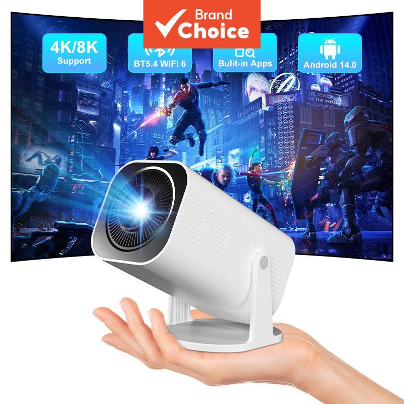 Salange Mini Projetor Com Wi-Fi e Bluetooth, Projetor Portátil 1080P 4K, Projetor de Filmes para Quarto, Compatível com