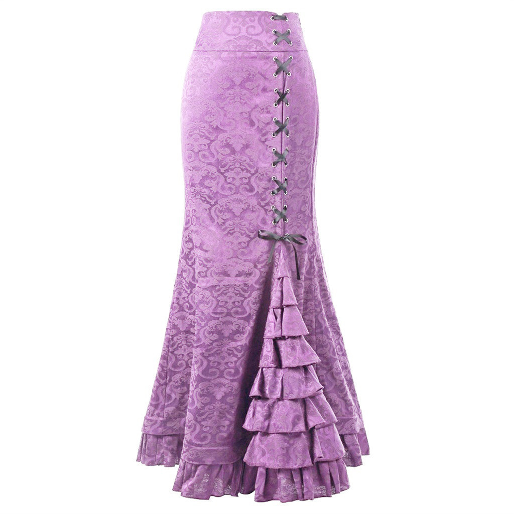 Halloween Jacquard Fishtail Saia Retro Saia Saia Saia Longa