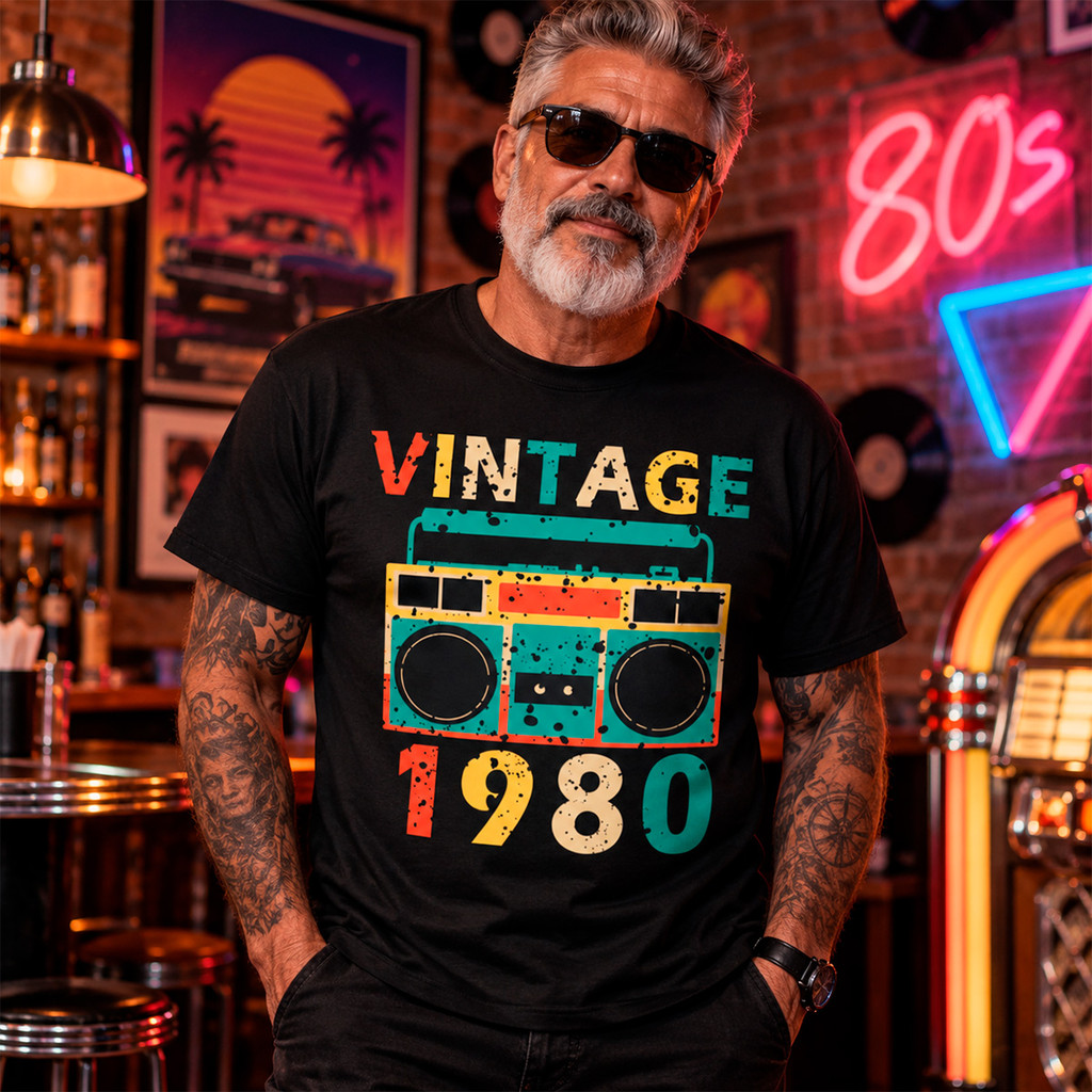 Camisa Vintage Algodão Camiseta Estilo Anos 80 Estampada Casual Unissex Oferta Lançamento Plus Size