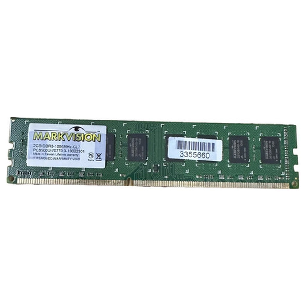 Memória RAM Markvision 2GB DDR3 PC8500U 70770 Desktop DIMM 1066MHz CAS7 1.8V