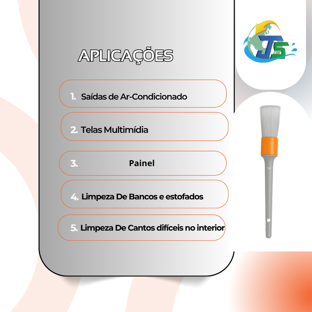 Pincel Para Lavação Carro Detalhamento Automotivo Moto — imagem 2 de 2