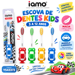 Kit Escova Dental Infantil Macia 3 a 12 Anos 12 ou 24 Unidades