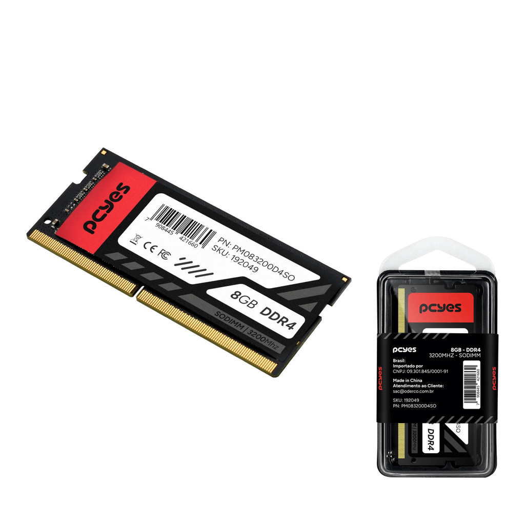 Memoria PCYES Sodimm 8GB DDR4 3200MHZ - PM083200D4SO - PCYES