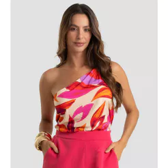 Regata Feminina Em Viscose Khyara Acetinada Dianna Laranja