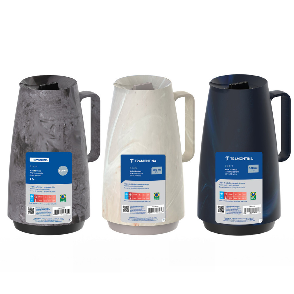 Garrafa Térmica Café 500ml Tramontina Garrafa de Café Térmica Marmorizada Bule de Café Tramontina
