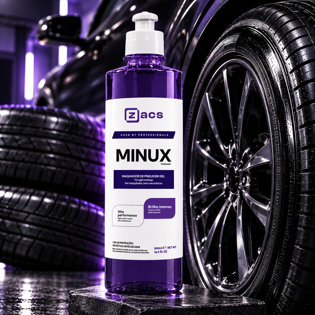 Brilho Para Pneus Zacs Minux 500ml Gel Pretinho Duradouro