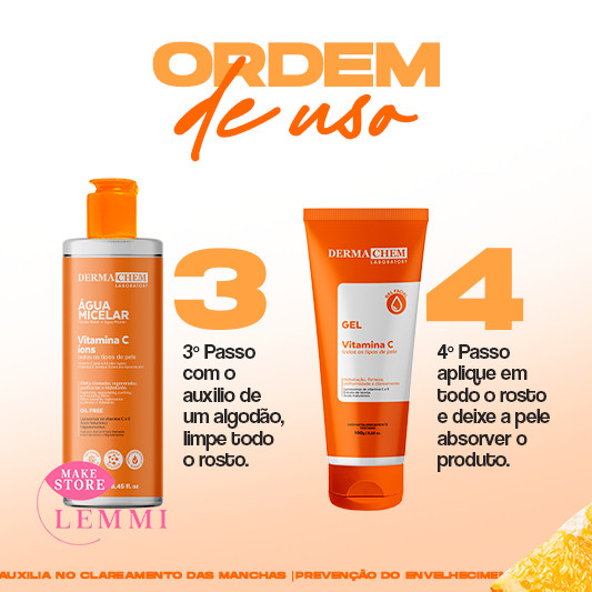 Kit Skincare Vitamina C Clareador e Anti-idade - Dermachem — imagem 2 de 2