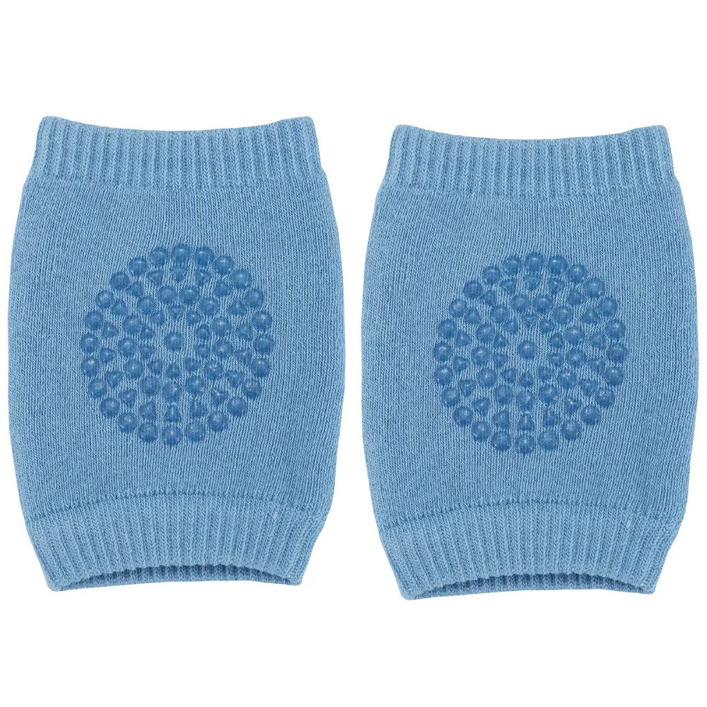 Joelheira Antiderrapante Para Bebê Azul Buba