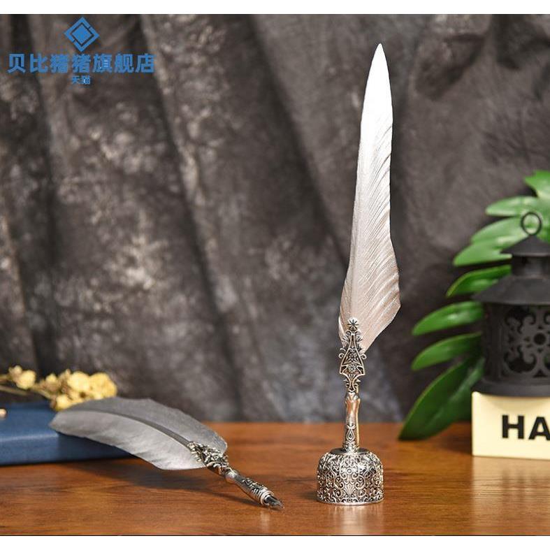 Frete grátis novo estilo estilo estilo europeu caneta de pena de água de mergulho requintado esculpido porta caneta cria