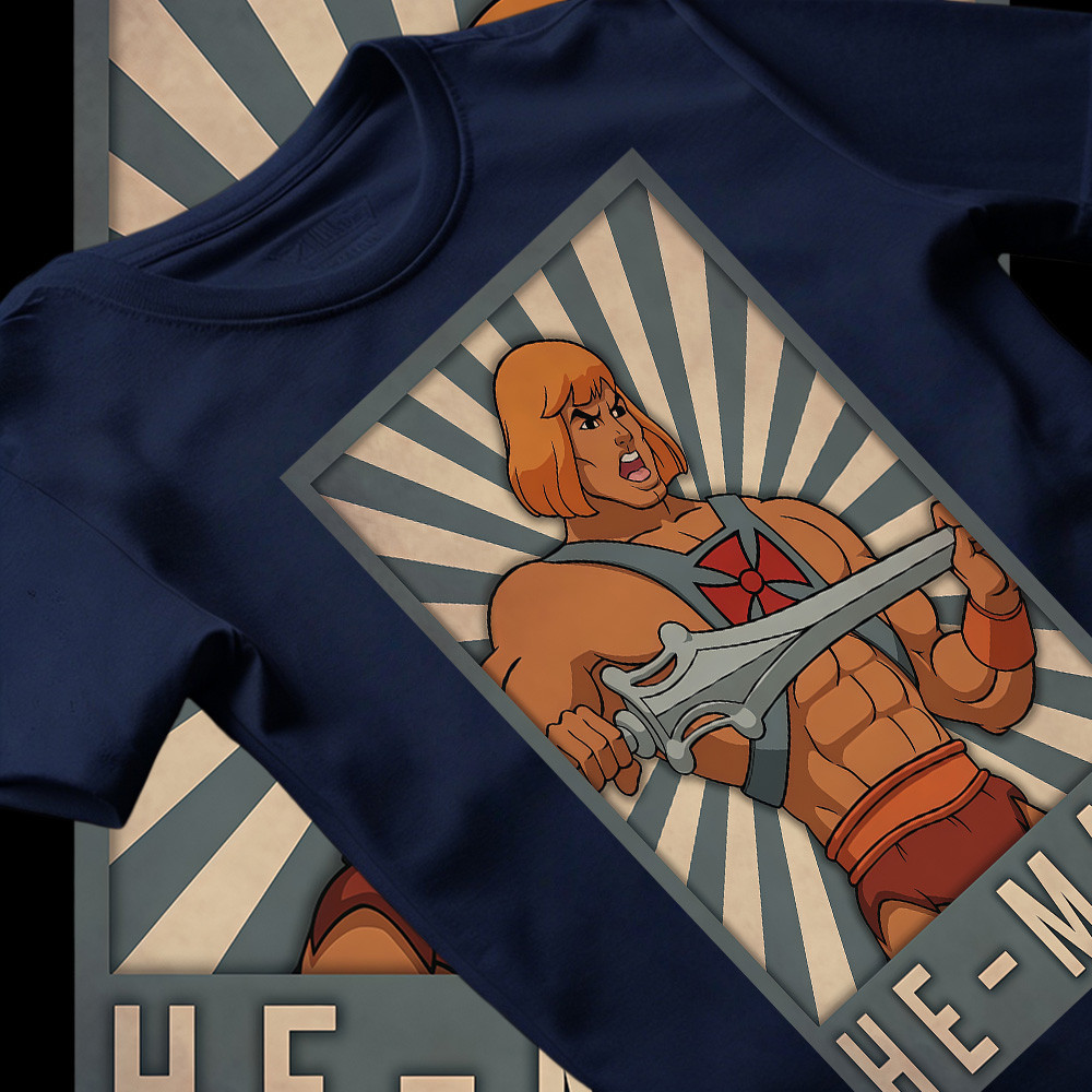 [Camiseta Premium em Algodão Puro]SG Camiseta Unissex Oversize com Estampa de He - Man, Estilo Fantasia, 100% Algodão