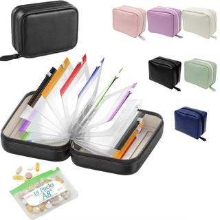 Organizador Semanal De Comprimidos, Com 7/14 Bolsos Internos Codificados Por Cores Cas,Sem BPA Reutilizável