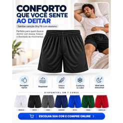 Samba-Canção Dry Fit Premium - short de pijama Durma com Conforto Total Mesmo no Calor
