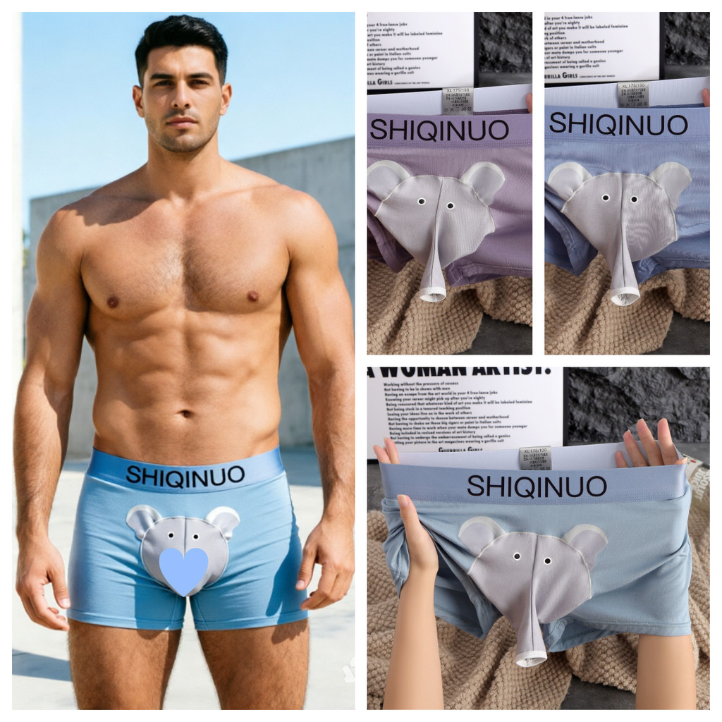 Quatro estações masculino elefante tronco roupa interior tentação íntima respirável Modal respirável confortável Boxer B
