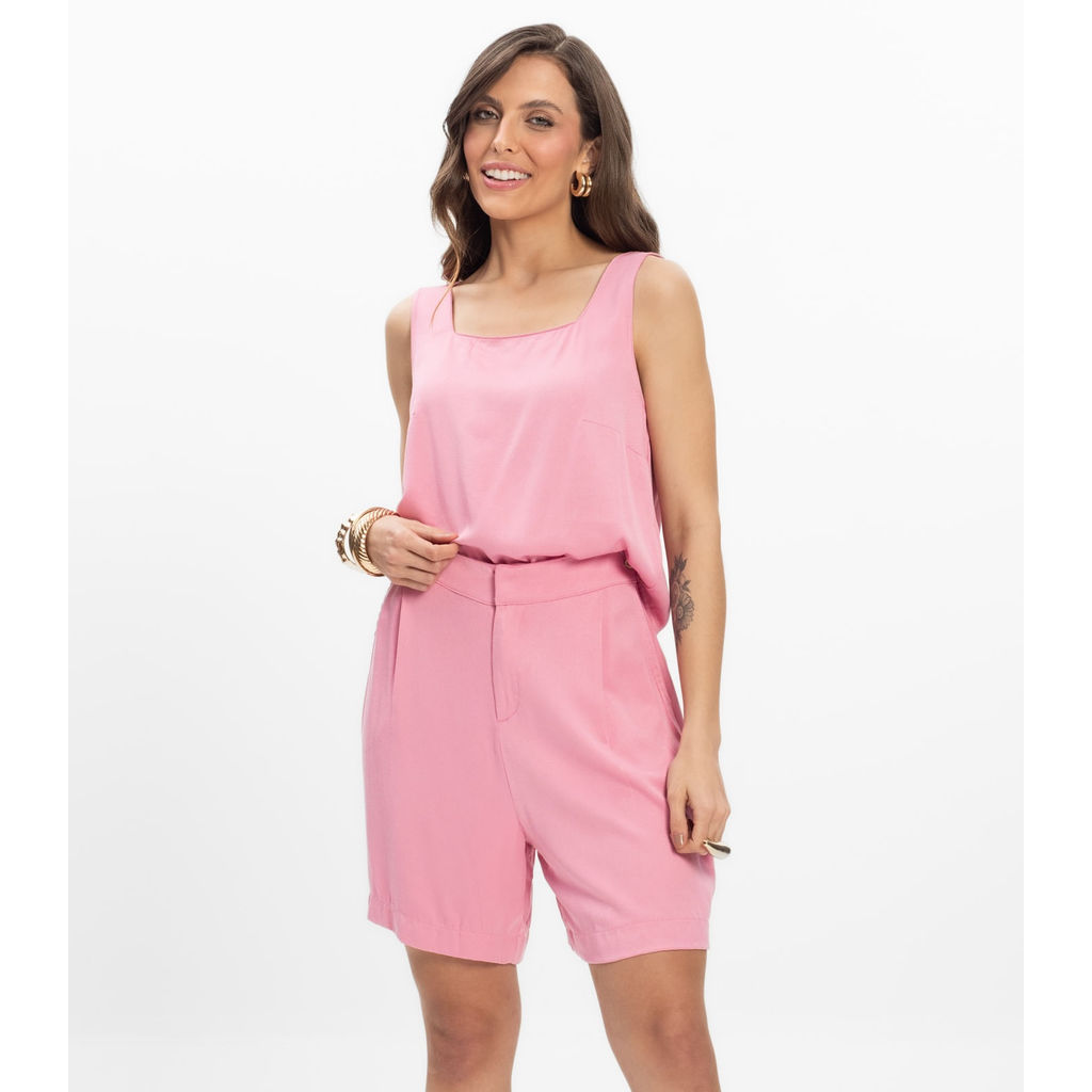 Bermuda Viscose Double Feminina Endless Rosa