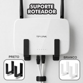 Suporte Universal para Roteador e Modem | Instalação sem Furos | Organizador WiFi adesivo