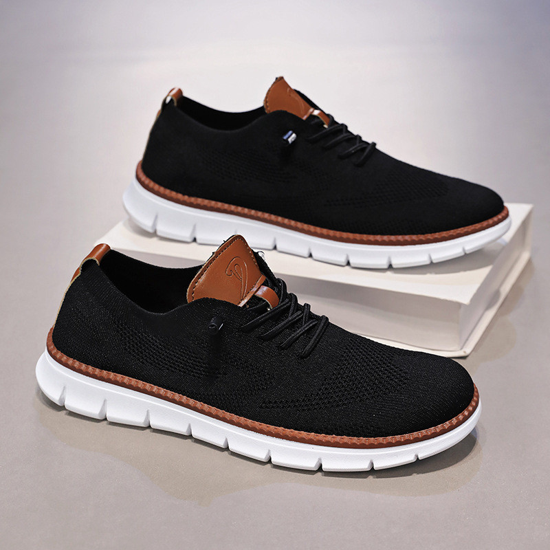 Masculino primavera novo estilo tamanho grande malha respirável confortável All-Match esportes sapatos casuais