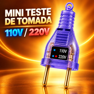 Teste identificador de Tomada 110V 220v Chaveiro Multimetro COMPACTO