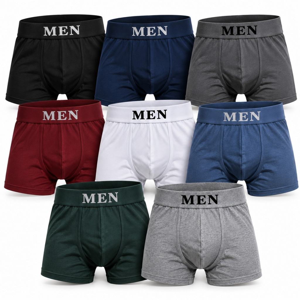 Kit com 8 unidades de cuecas masculinas boxer em microfibra, cueca masculina. Cueca boxer masculina.