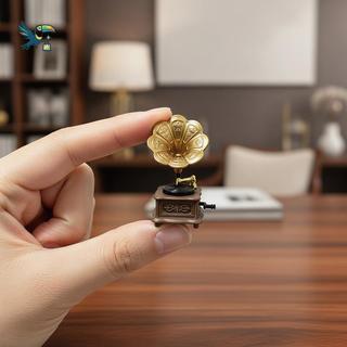 Fonógrafo Vintage Em Miniatura , 1 Peça , Casa De Bonecas Colecionável , Sala De Estar , Decoração De Cena , Móveis Retr