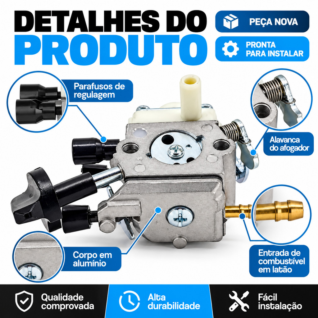 Carburador Soprador Para Stihl Bg86 Bg86c Bg56 Sh56 Sh86 — imagem 2 de 2