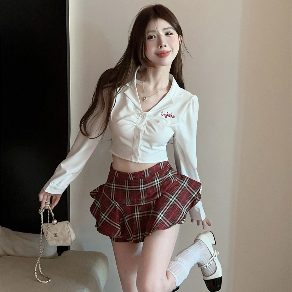 Puro desejo jk uniforme terno feminino estilo japonês estilo Preppy outono manga comprida quente menina cintura estreita
