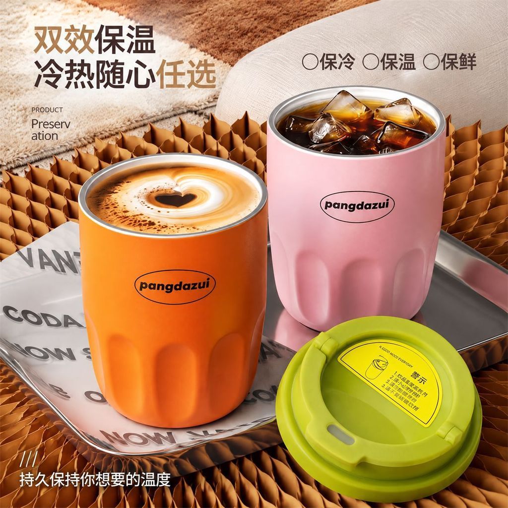Novo produto pronto estoque xícara de café personalizado 316 aço inoxidável Mini copo térmico realizar carro acompanhand