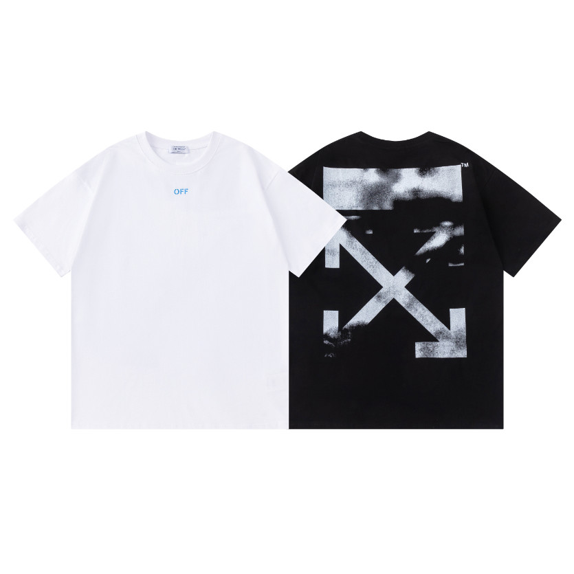 Camisetas Masculinas com Estampa de Flecha e Letras Salpicadas de Tinta, Clássicas, 100% Algodão, Oversize, Unissex, Tam