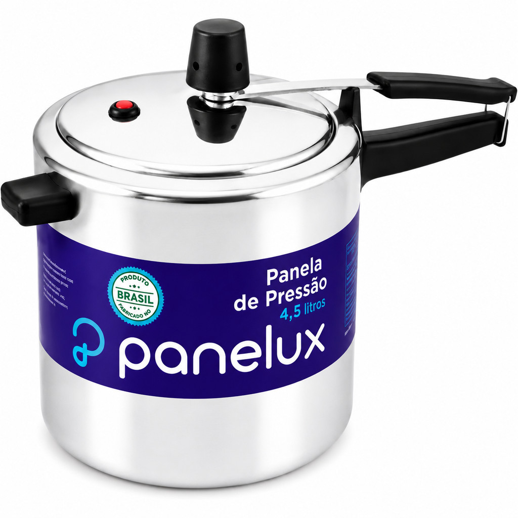 Panela De Pressão 4,5 Litros Panelux Alumínio Polido Original