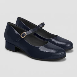 Scarpin Boneca Salto Baixo Navy