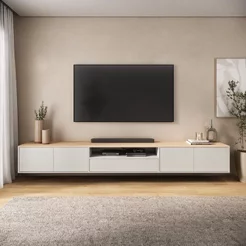 Rack Suspenso para TV até 85 Polegadas com 100% MDF 270cm Astro Yescasa 270