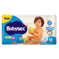 Fralda Descartável Babysec Galinha Pintadinha Ultrasec Mega M 38 Tiras