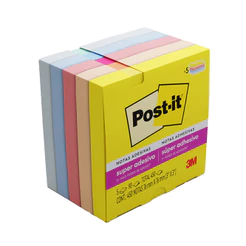 Bloco de notas super adesivas Post-it 654 coleção Alegria 5 blocos de 76x76mm 450 folhas 3M