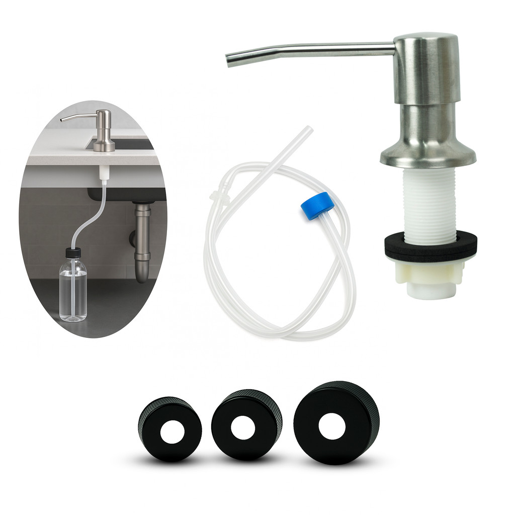 Dispenser Mangueira Dosador Embutir Cuba Pia Galao Flexivel dispensador dosador sabão detergente Cor Prateado em Oferta na Shopee