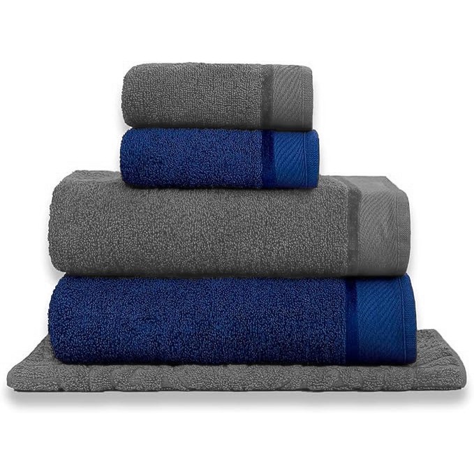 Jogo de Toalhas 5 Peças Eleganz Canadá 2 Banho 2 Rosto 1 Piso 100% Algodão