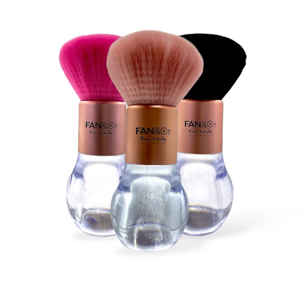 Pincel espanador de pó de unhas pincel de maquiagem FAN NAILS