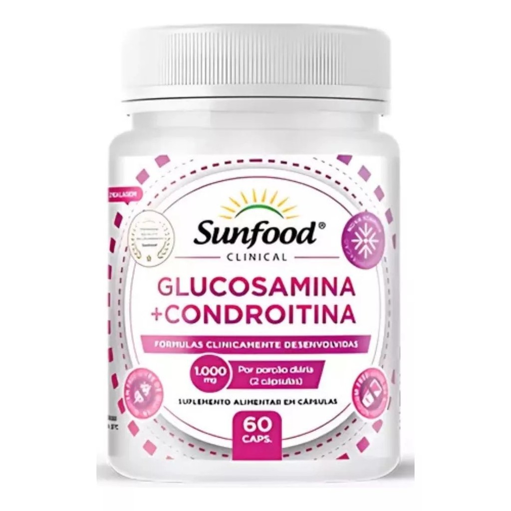 Glucosamina+Condroitina 1000mg 60softgels  em Oferta na Shopee