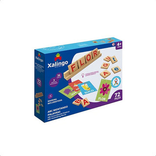 Jogo Educativo Abc Montando Palavras 72 Peças Xalingo