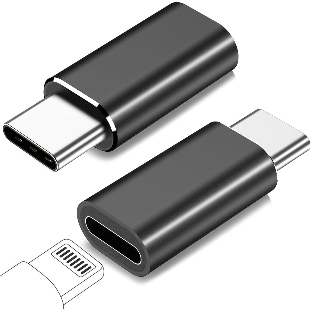 Adaptador Lightning fêmea para USB C macho para iPhone 16 15 Pro Max Plus, para iPad Air, para Samsung. em Oferta na Shopee