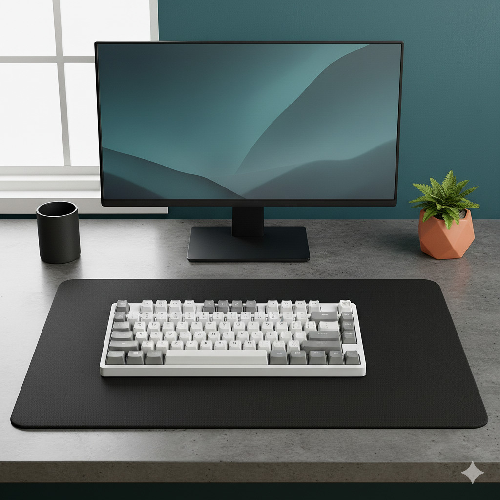 Mousepad Deskpad Gamer Extra Grande 90x40cm Preto Speed Reforçado Borda Costurada