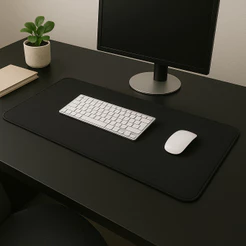 Mouse Pad Médio 40x30 Liso Antiderrapante Gamer Speed Preto Liso Deskpad