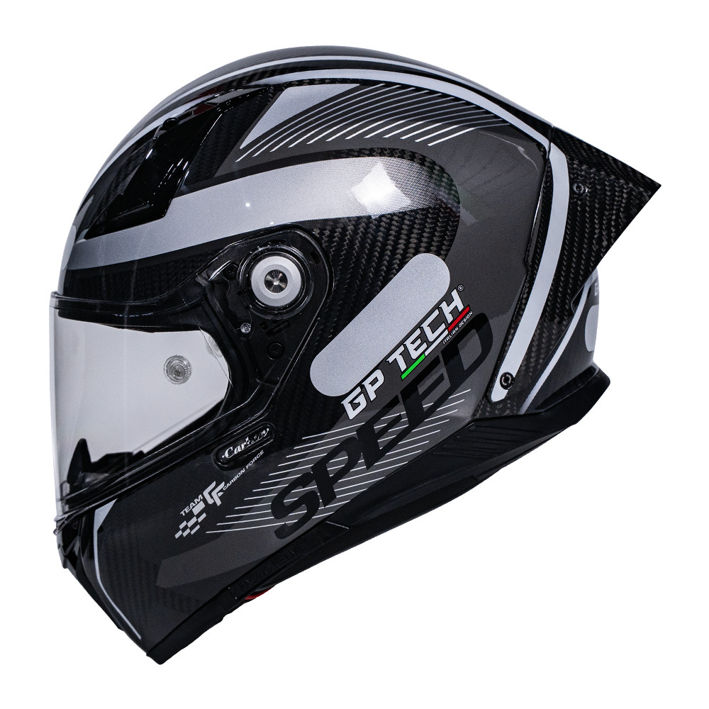 CAPACETE GP TECH CARBON AH018 PRETO-CINZA