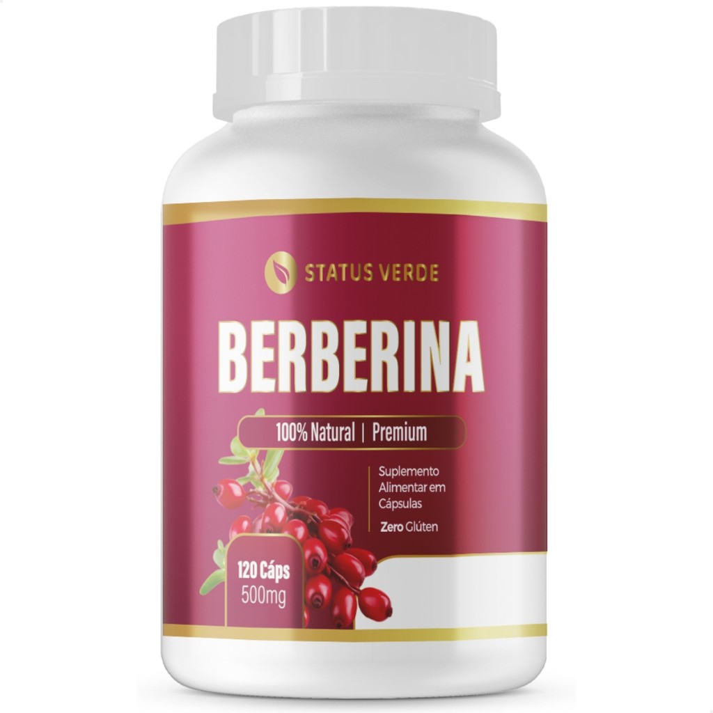 Berberina Pura 100% Natural 120 Cápsulas - Status Verde